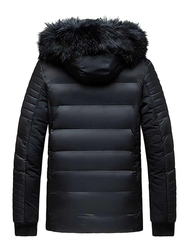 Thick 2022 Winter Jacket Men's New Fashion Hooded Men's Warm Casual Black Jacket Thickened Windproof Parka Male Coat