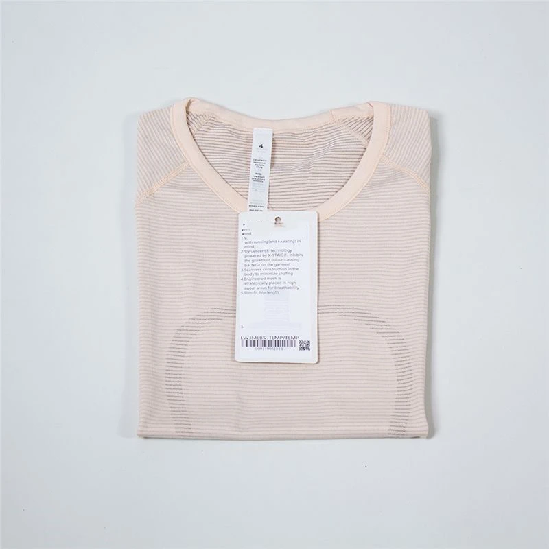 Lulu Women 2.0 Long Sleeve Sport Top Fitness Yoga Shirt Elasticity Crew Neck Quick Dry Breathable Workout Running T-shirts