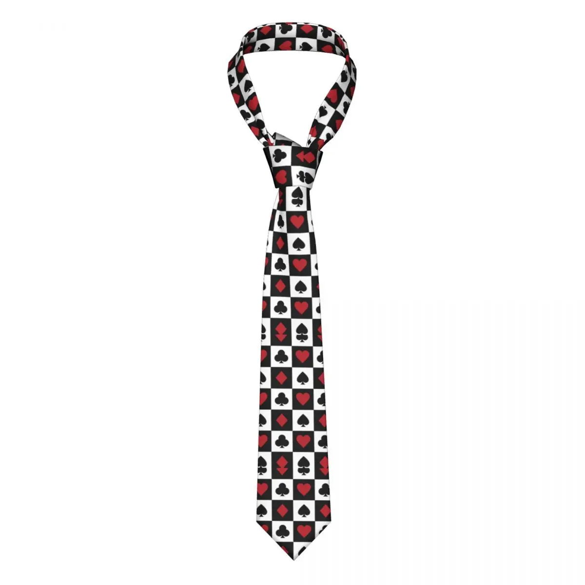 

Poker Heart Tie Playing Card Red Queen 8CM Design Neck Ties Accessories Office For Men Blouse Cravat
