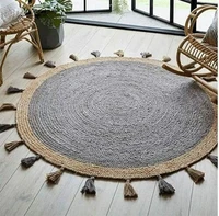 jute rug round natural handmade floors natural round feet area carpet modern rug