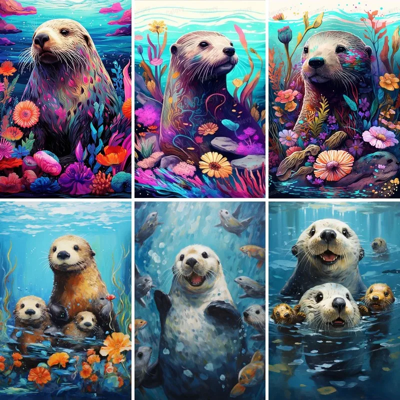 Алмазная картина дикие животные морские выды для взрослых домашний декор полная