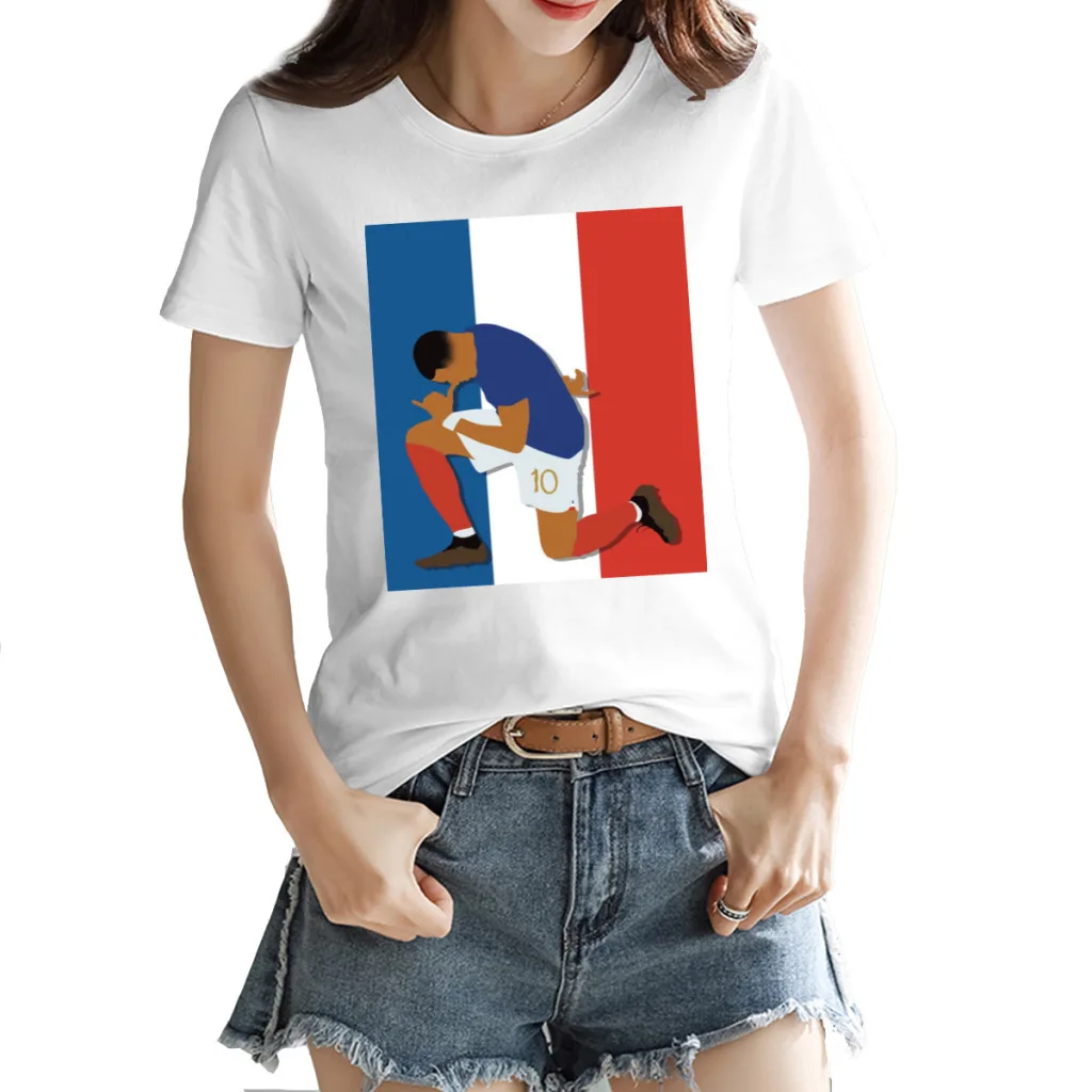 

Tees France Kylianer and Mbappé and Mbappe Soccer Team T-shirt Funny Travel Campaign Championship High quality USA Size