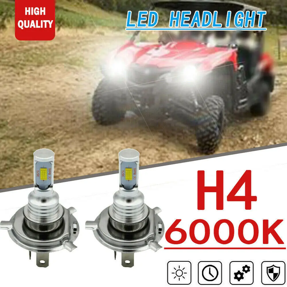 

2x H4 6000K 70W CSP LED Headlights For Can-Am Spyder F3 F3-T SM6 2016-2017 SE6 2015-2018 Spyder F3-S SM6 2015-2018 SE6 2015-2018