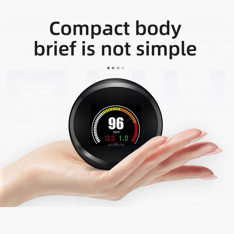 

ODB2 GPS двойная система автомобильный Умный Цифровой измеритель горячая Распродажа ODB2 безопасный цветной экран HUD P11 круглый дисплей даты