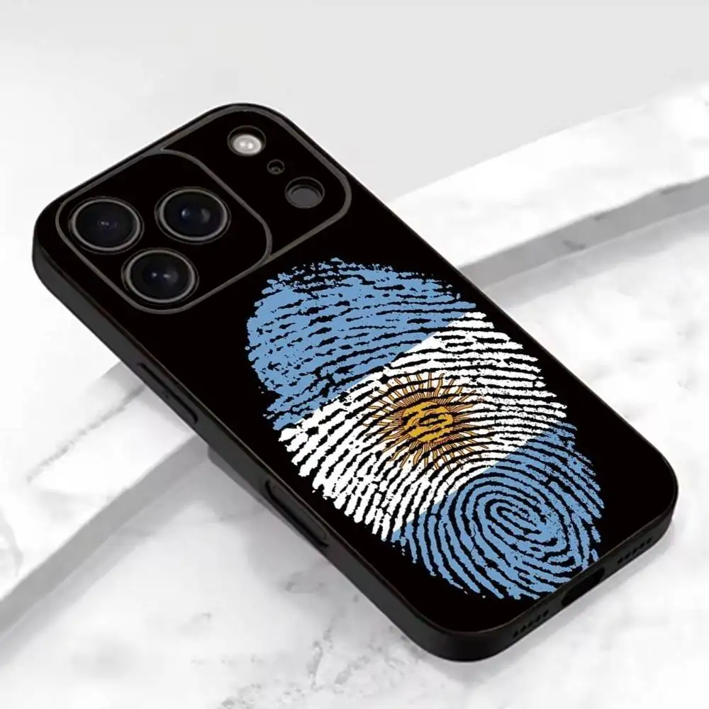 Чехол для телефона с флагом Аргентины для болельщиков футбола, для iPhone 17, 16, 15, 14, 13, 12, 11 Plus, Pro Max, XS, мягкий силиконовый, черный (art.: 3920dba79ae85) - 3920dba79ae85