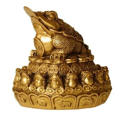 

+ medallion pure copper spittor Wang Jinchan articles containing copper Pure copper plutus financial toadsroom Art Statue