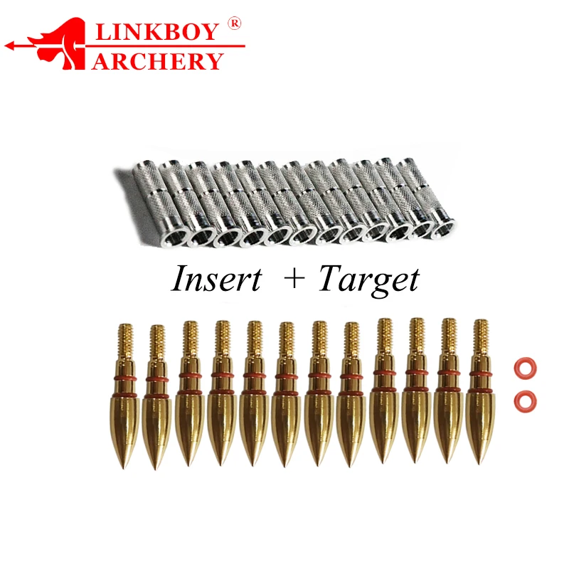 Linkboy Archery 100 зернистая ID мм od стрела железная Алюминиевая Вставка для блочного