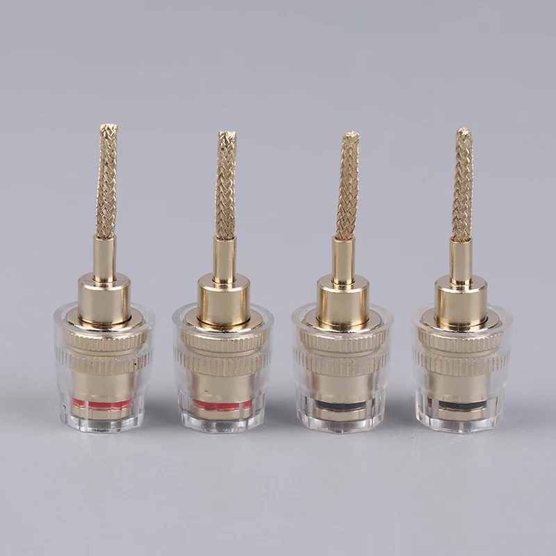 

Разъемы для аудио кабеля, 2/4 шт., медный, золотистое покрытие