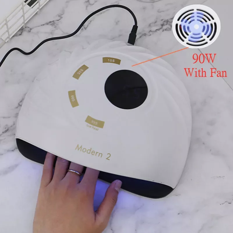 

УФ светодиодный Светодиодная лампа для сушки ногтей, с вентилятором и ЖК-дисплеем