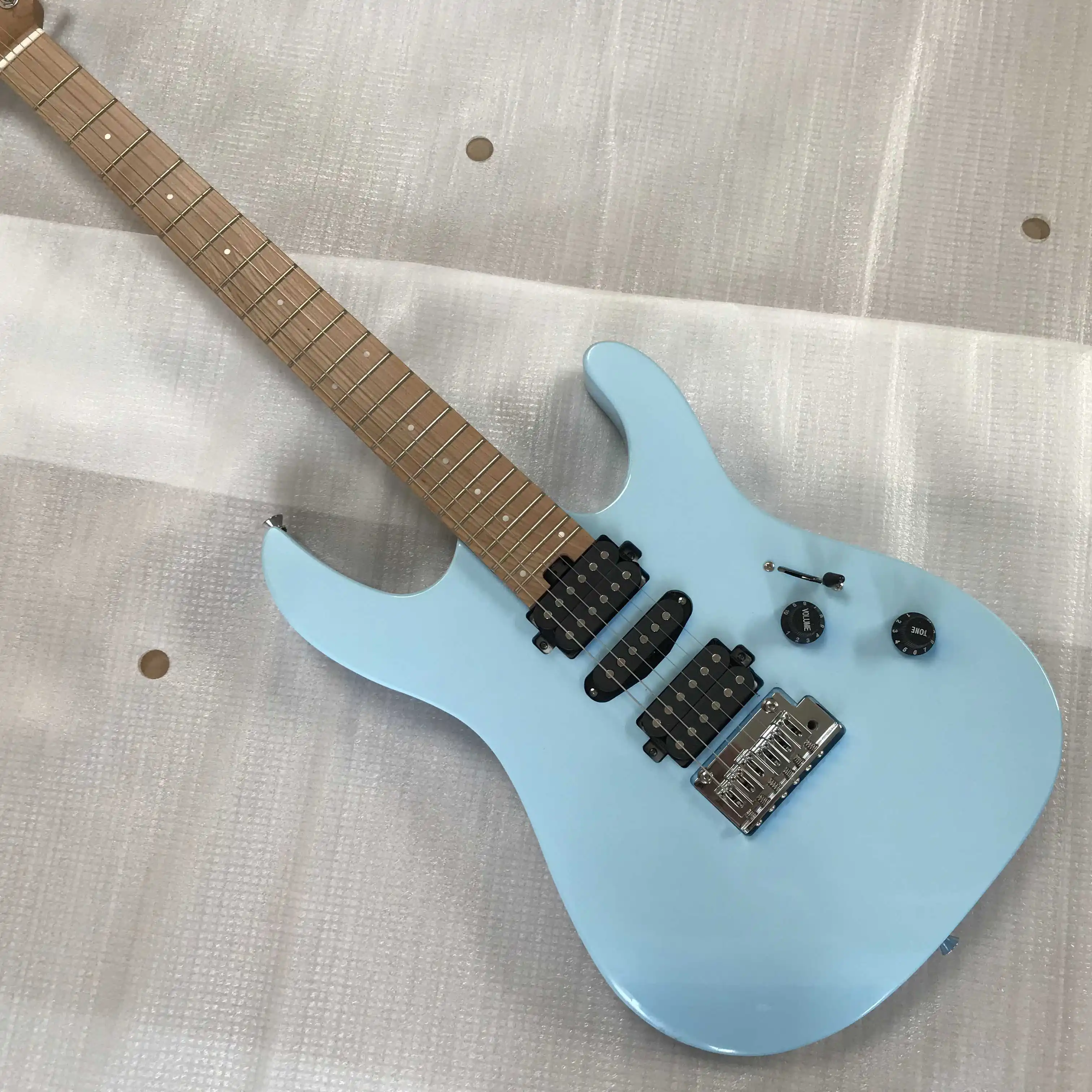 

Free shipping,The light blue, special-shaped, unique, electric guitar,2022 new pop, high-end custom,