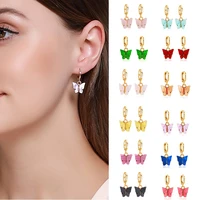 korean new butterfly earrings acrylic colorful summer fairy earings ins new