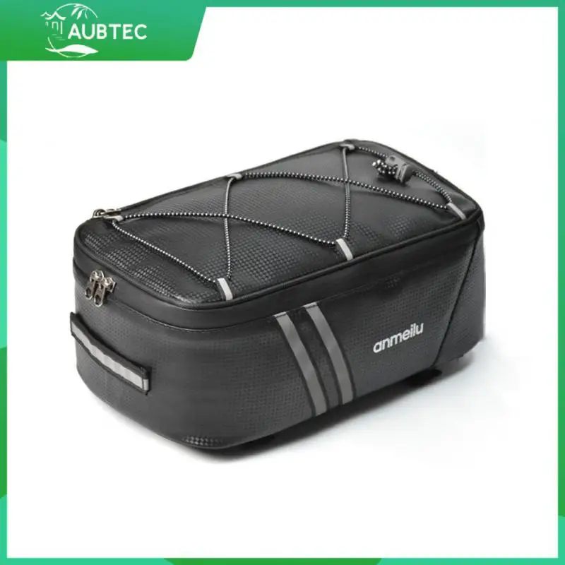 

Bicycle Trunk Bag PU Leather Large Capacity Mountain Bike Saddle Rear Rack Luggage Carrier Tail Seat Panniers Pack Cycling Bags