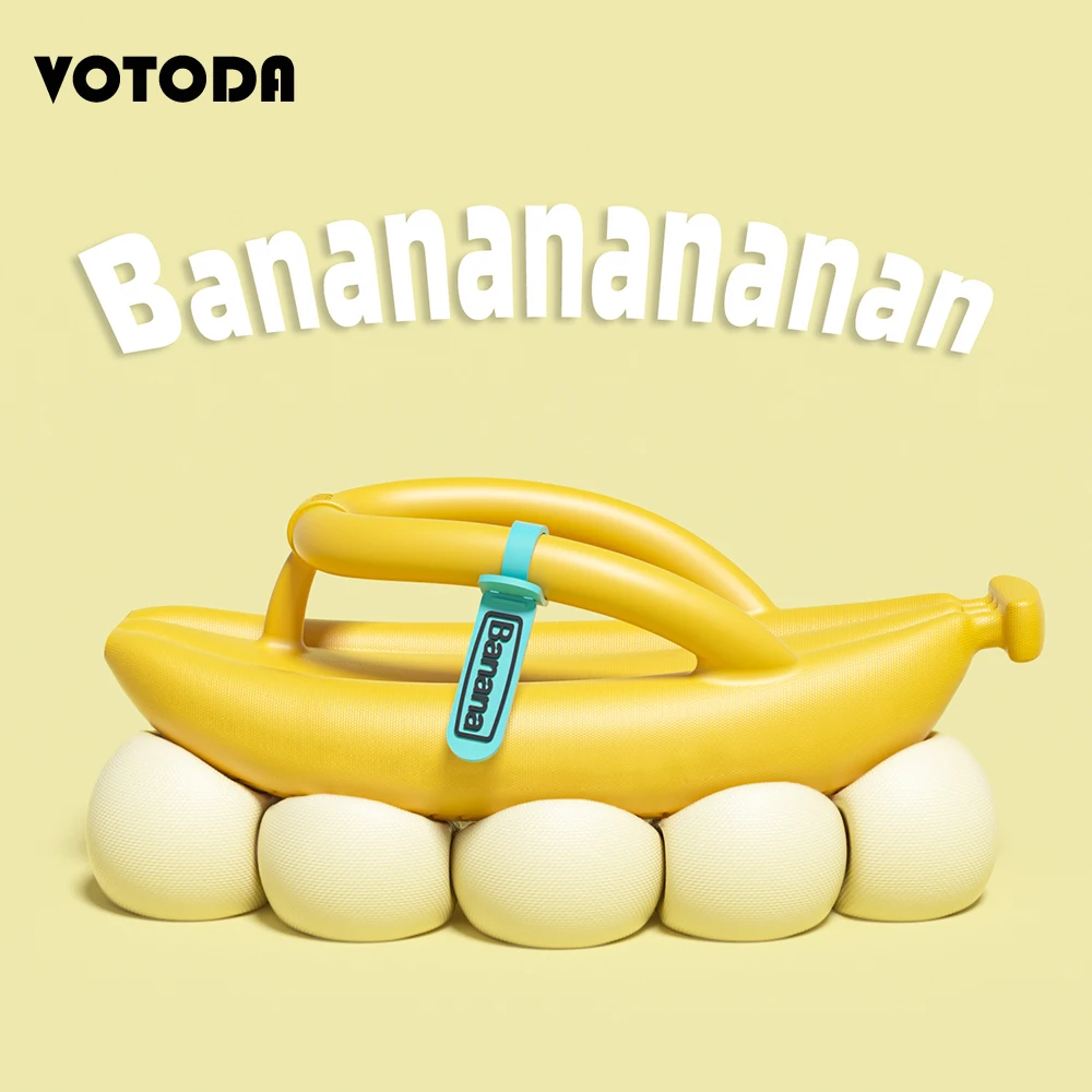 Summer Women Slippers Banana Flip Flops Outdoor Beach Platform Sandals Men Bathroom Anti-slip Slides Home Shoes Banana Slippers