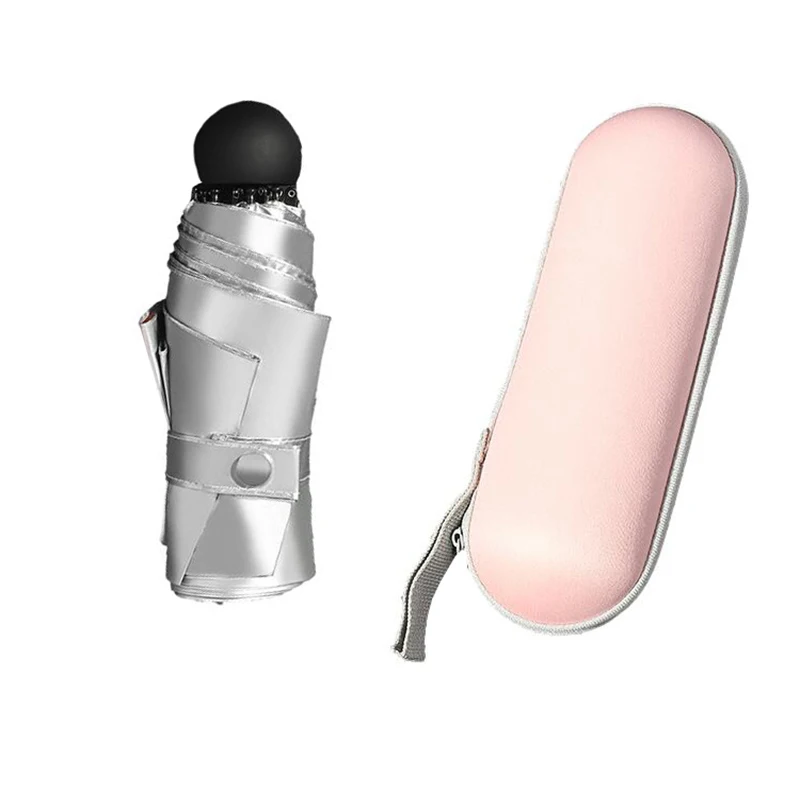 

Ветрозащитный карманный мини-зонт с защитой от УФ-излучения, зонтик от солнца для женщин, 8 ребер, легкая складная Фотосумка для мужчин и дет...