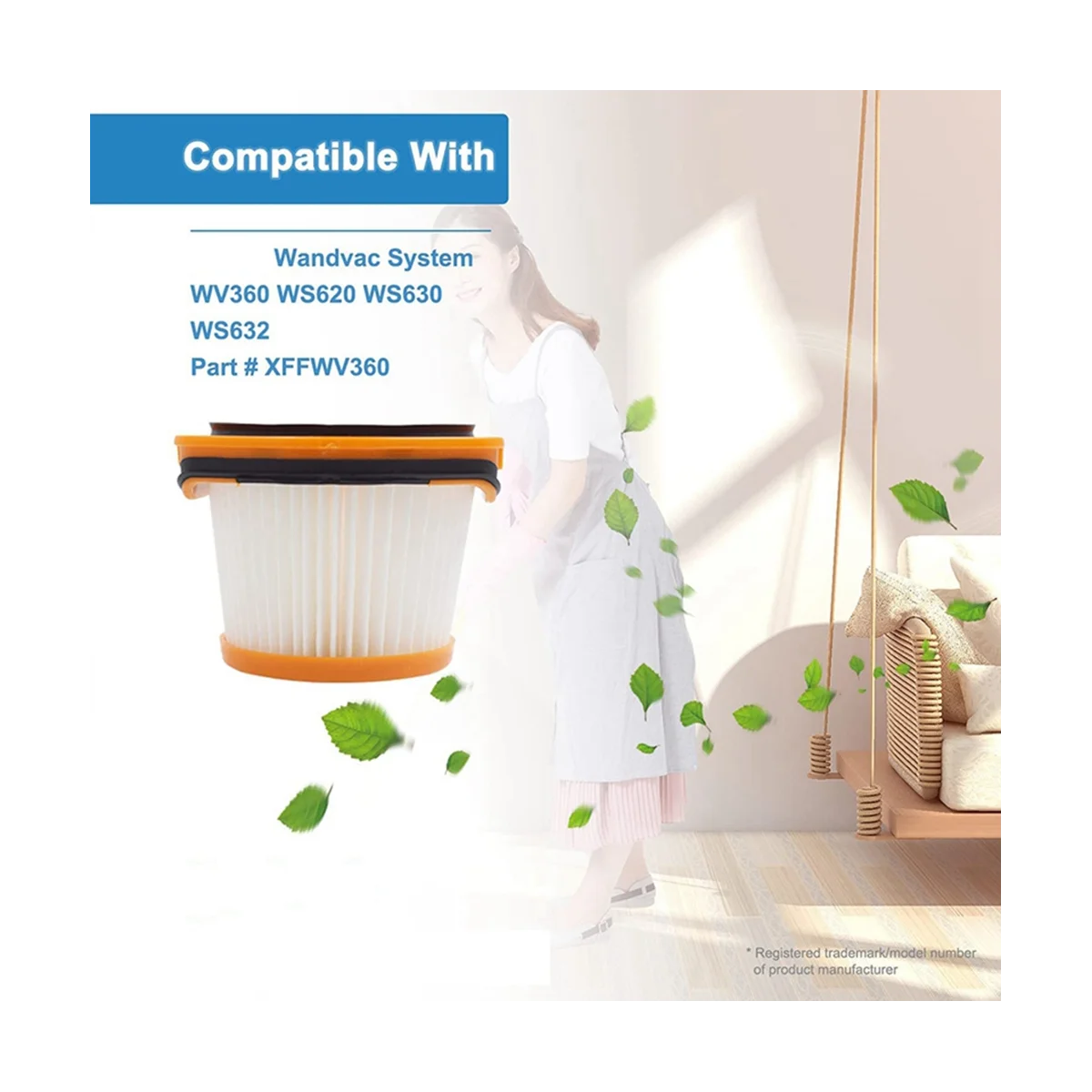 6 шт. сменный фильтр для системы Wandvac WV360 WS620 WS630 WS632 беспроводной пылесос по
