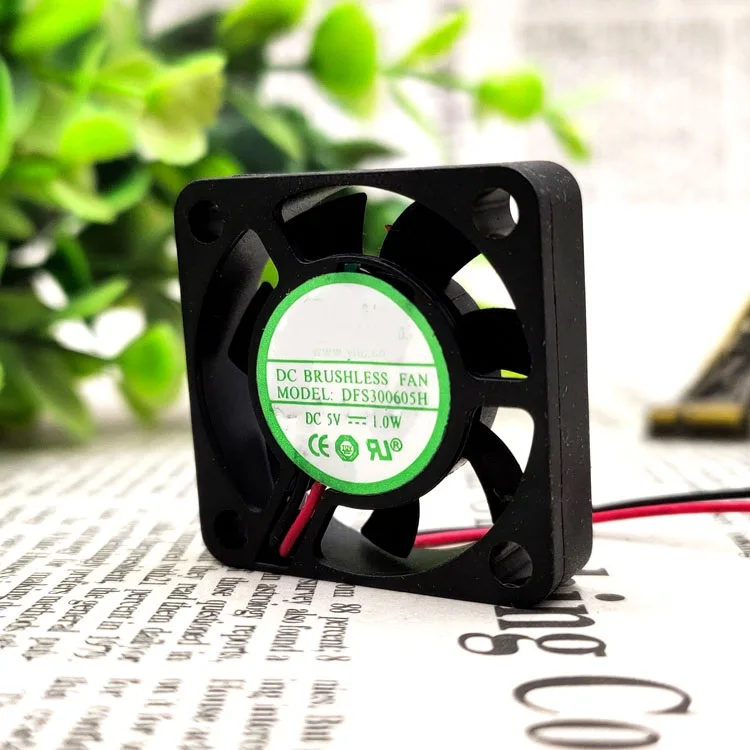 

Новый оригинальный двухпроводной бесшумный охлаждающий вентилятор DFS300605H DC 5В 1,0 Вт 3007 3 см