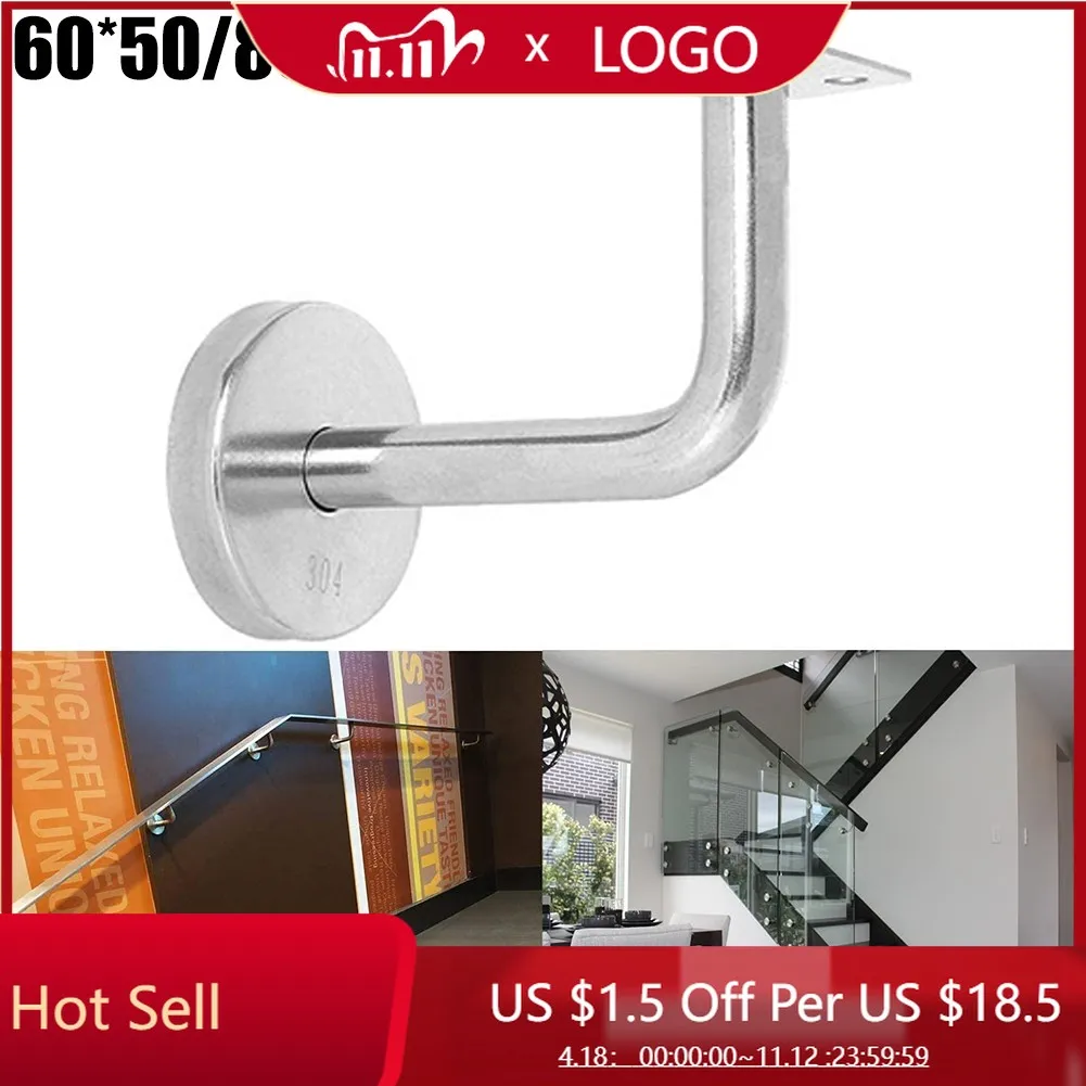 

Handrail Stainless Steel Staircase Solid Wood Handrail Glass Fixed Bend Bracket Accessories Seven-shaped Elbow Glass Holder