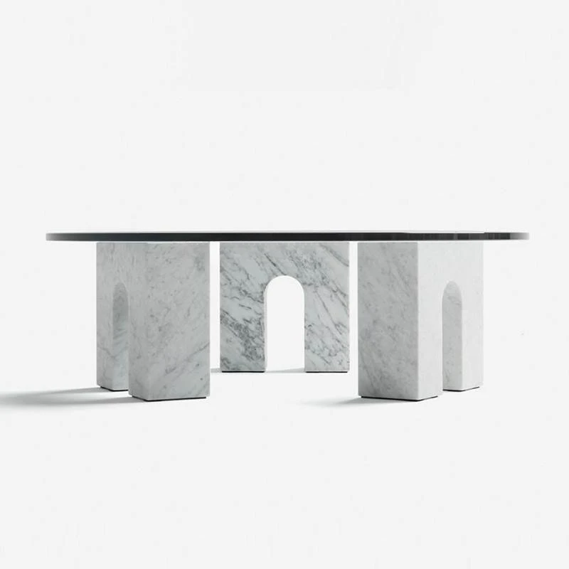 Современный простой и роскошный дизайнерский стеклянный чайный столик в