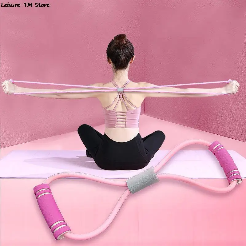 

1PC Exercise Gym Muscle Resistance Bands Yoga Belt Sport Women Fitness Equipment Portable Natural Rubber