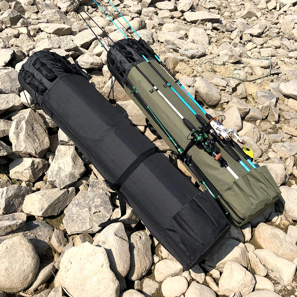 

Складная сумка для удочки из ткани Оксфорд, многофункциональная сумка для хранения рыболовных снастей и спиннинга на открытом воздухе, Дорожный Чехол для переноски