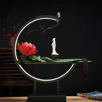 new product traditional buddhist decors ceramic home decorations with led strip