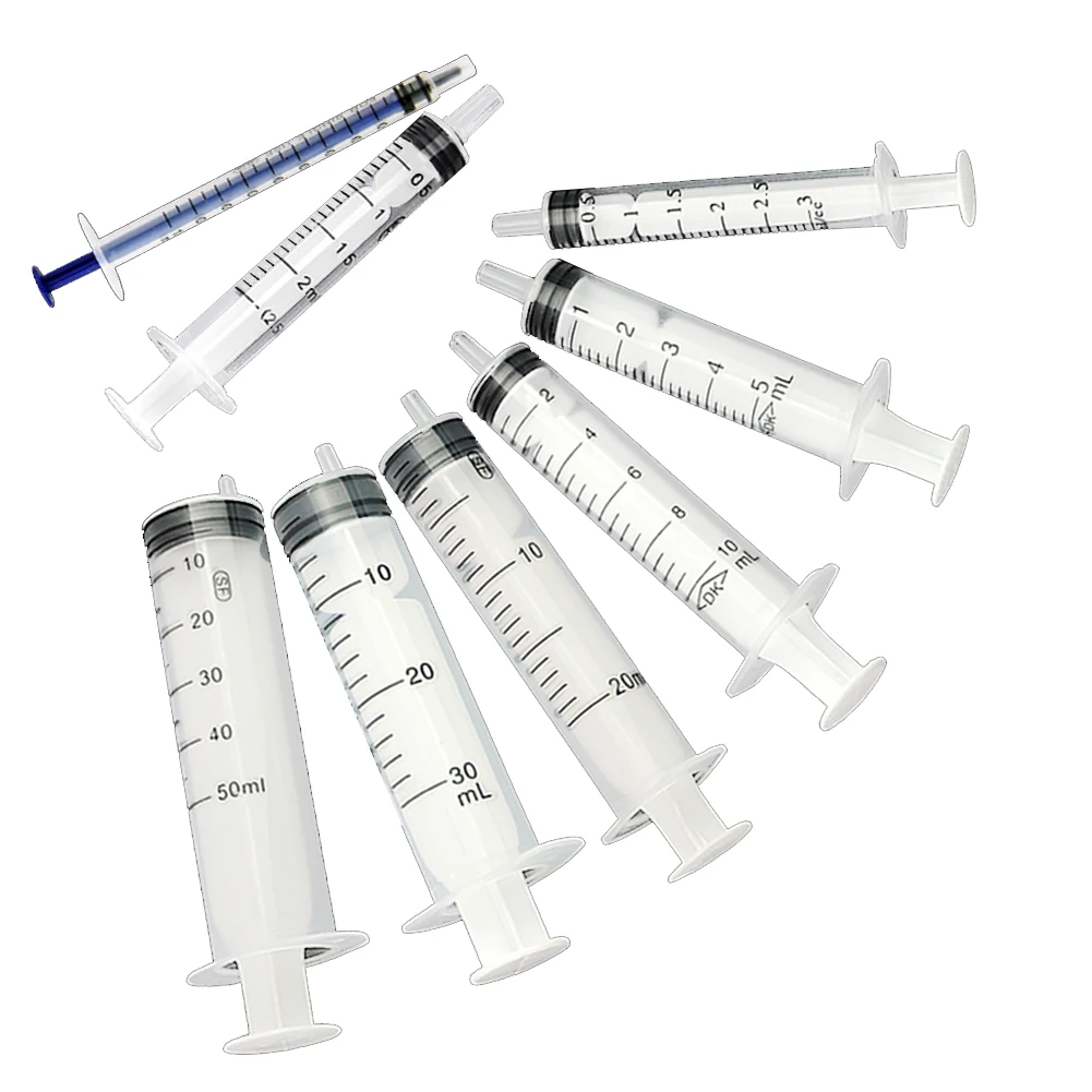 

20PCS 1ml 2ml 3ml 5ml 10ml 20ml 30ml 50ml Disposable Injector Syringe Without Needle for Refilling Measuring Nutrient