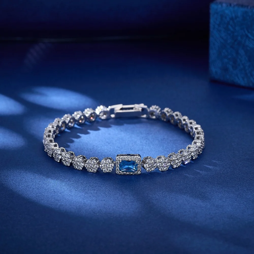 Высококачественные Изящные ювелирные изделия элегантный браслет с серебряным