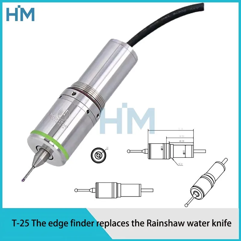 

CNC contact T-25 edge finder probe CNC machine tool wired probe detection sensor automatic edge finder Renishao water jet NEW