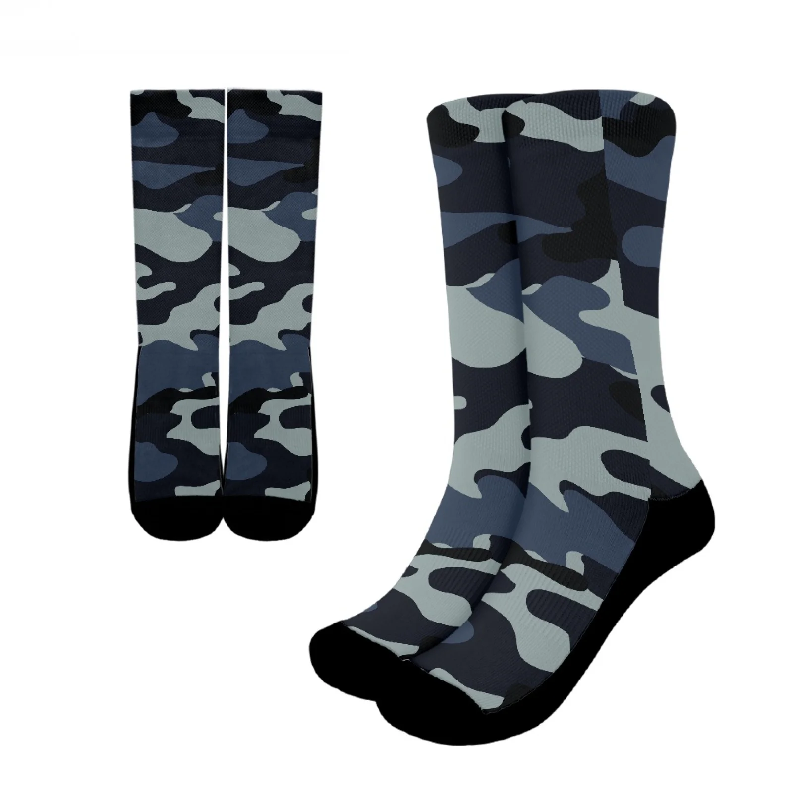 

Men Women Keep Warm Polyester Crew Socks Vintage Camouflage Sports Socks Comfortable Long-Tube Socks Fit Casual Everyday Wear