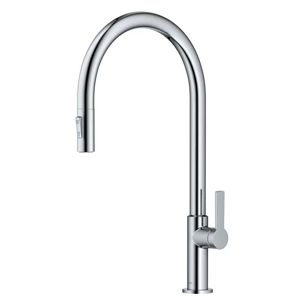 

KRAUS Oletto High-Arc Single Handle Pull-Down Kitchen Faucet in Chrome