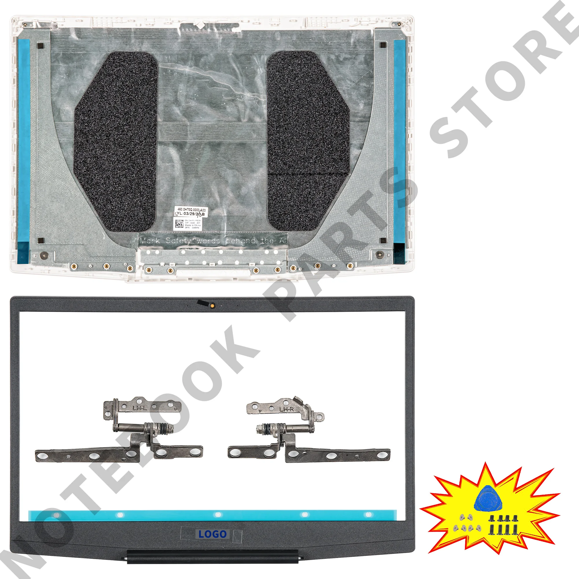 Новые детали для G Series G3 3590 P89F задняя крышка ЖК-дисплея 03HKFN Bezel 07MD2F петли ноутбука