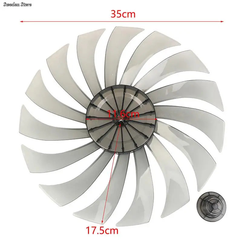 

1pc Big Wind 14 Inch Plastic Fan Blade 15 Leaves Stand Table Fanner Accessorie Plasti Fan Blade
