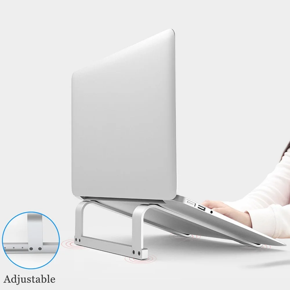 

Adjustable Aluminum Laptop Stand Portable Notebook Support Holder For Macbook Pro Computer Riser Stand Cooling Bracket