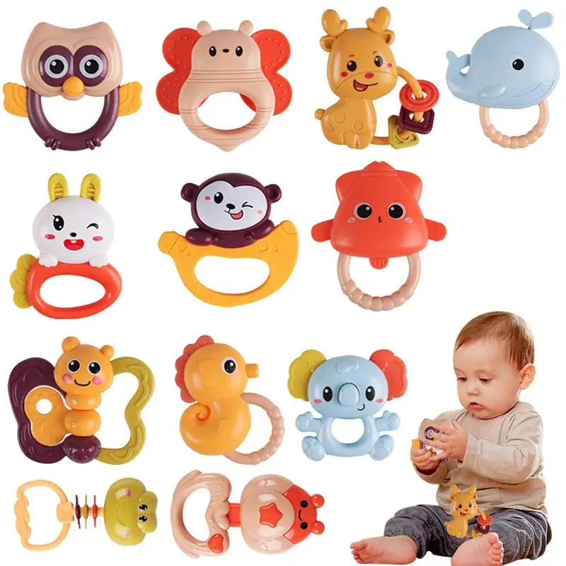

Rattle Teething Toys Monkey Rattle Teething Toys For Babies Baby Rattles Teether Rattles Toys Grab Shaker And Spin Rattle Baby