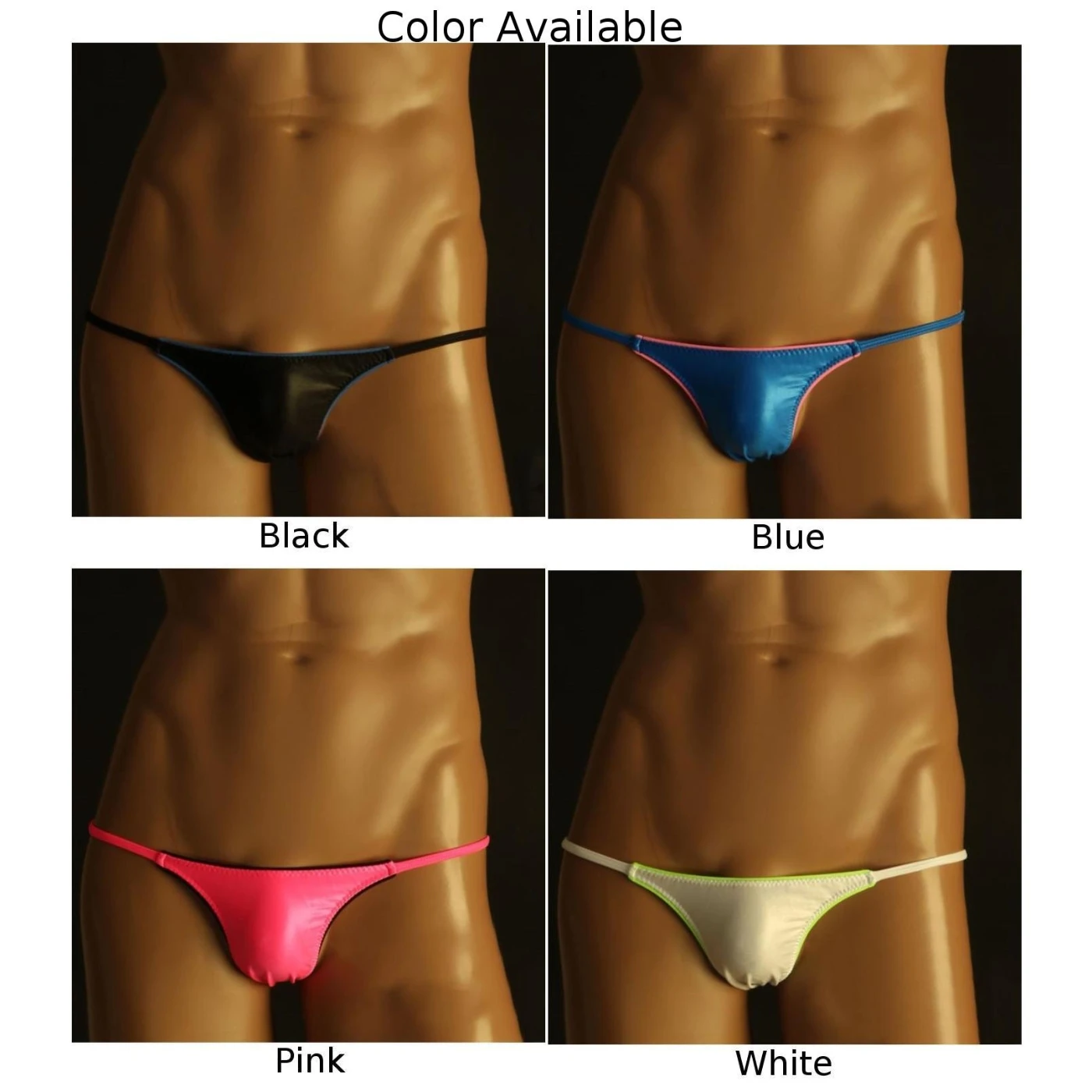 Мужское эластичное нижнее белье из ледяного шелка облегающие стринги дышащее