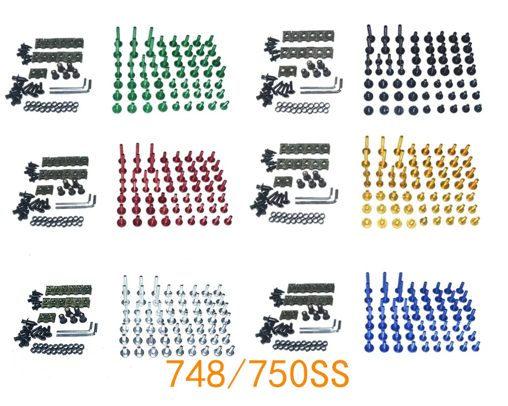 

Motorcycle Complete Fairing Bolts Kit Bodywork Screws For Fit DUCATI 748/750SS 1999-2002