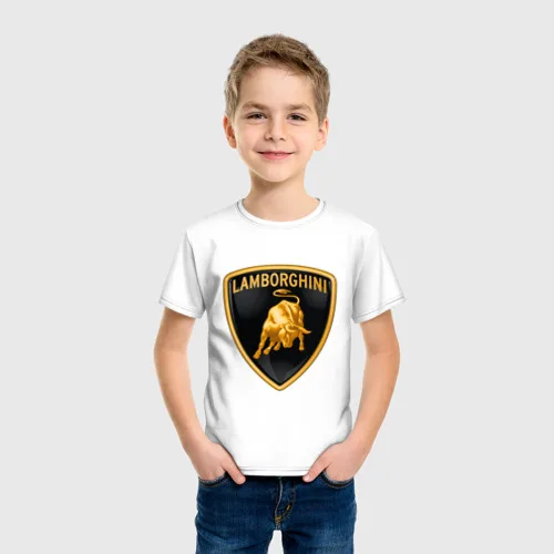 Детская футболка хлопок Lamborghini logo |