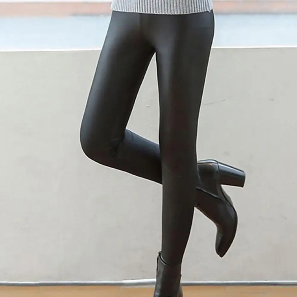

Pants Skinny High Waist Faux Leather Black Women Pants for Work