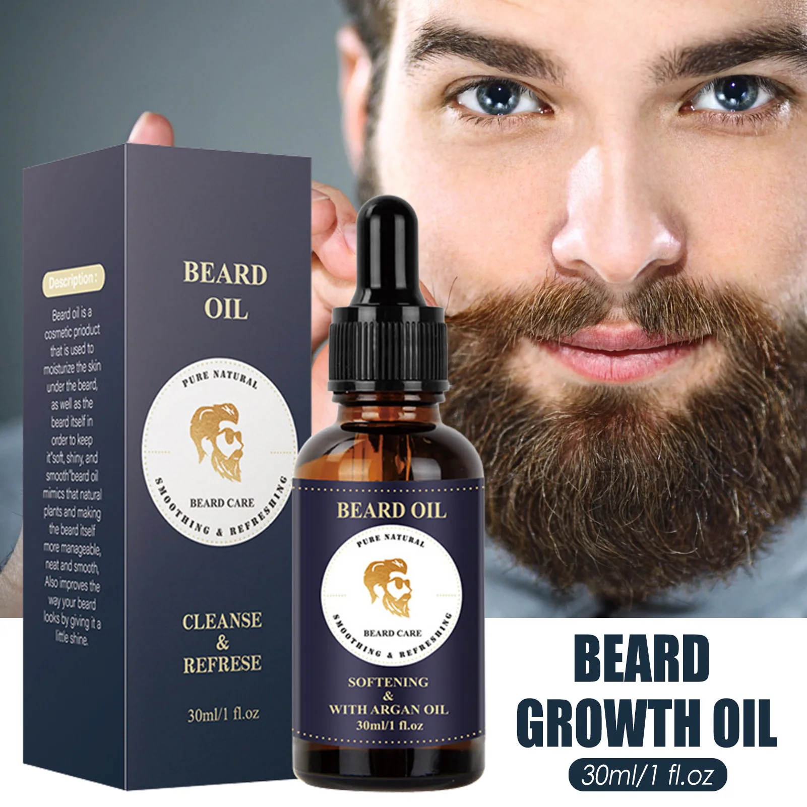 

Эфирное масло для бороды для мужчин, натуральное масло для роста бороды, продукты для выпадения волос для мужчин, уход за бородой, рост волос...