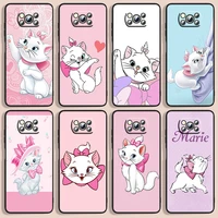 cute marie cat phone case for xiaomi poco f1 x2 f2 x3 c3 m3 f3 x4 m4 f4 pro 5g 4g nfc gt black luxury silicone funda cover back