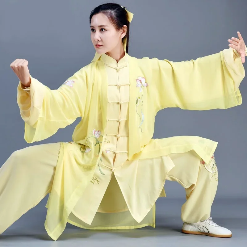 Традиционная китайская одежда с вышивкой длинным рукавом мужской костюм из