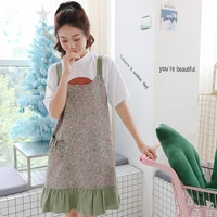 aprons korean cute japan style bib kitchen cooking household antifouling work clothes women fashion apron dress all match
