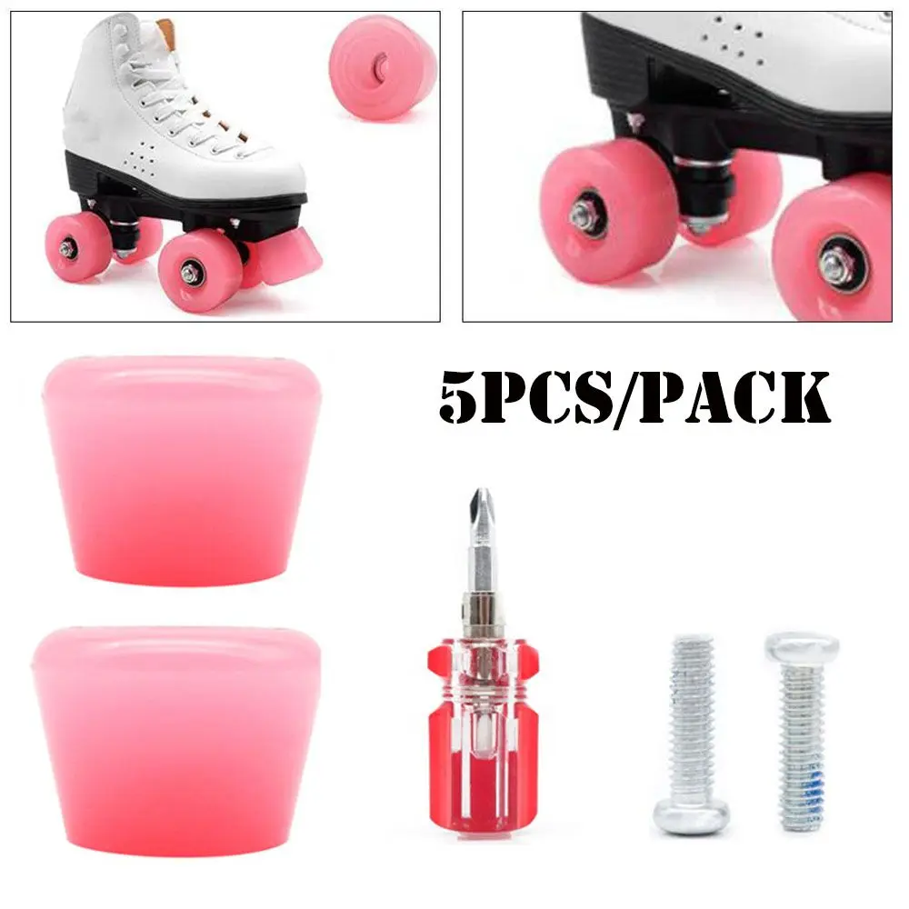 

5Pcs/Pack Hot Safety Gear Block Pad Stopping Skates Top Stopper Jelly Color Roller Skate Brake Premium