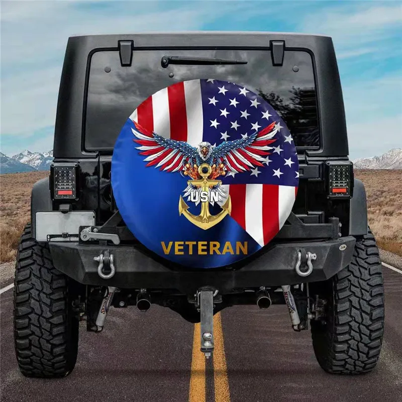 

1Pcs Car 14" 15" 16" 17'' Inch PVC Pu Campers Logo Leather Spare Tire Cover Case Protector Bag Pouch For Vetera