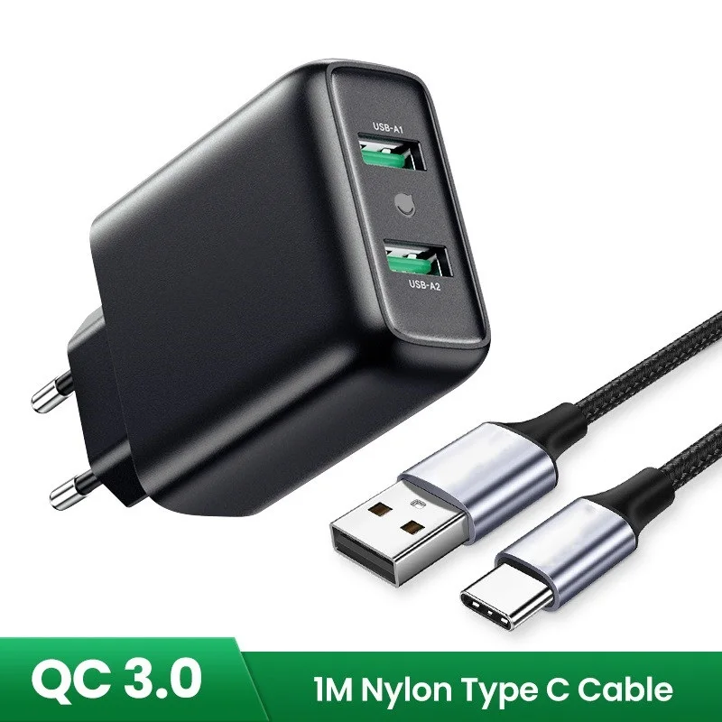 

USB Charger Quick Charge 3.0 36W Fast Charger Adapter QC3.0 Mobile Phone Chargers for iPhone Samsung Xiaomi Redmi Charger