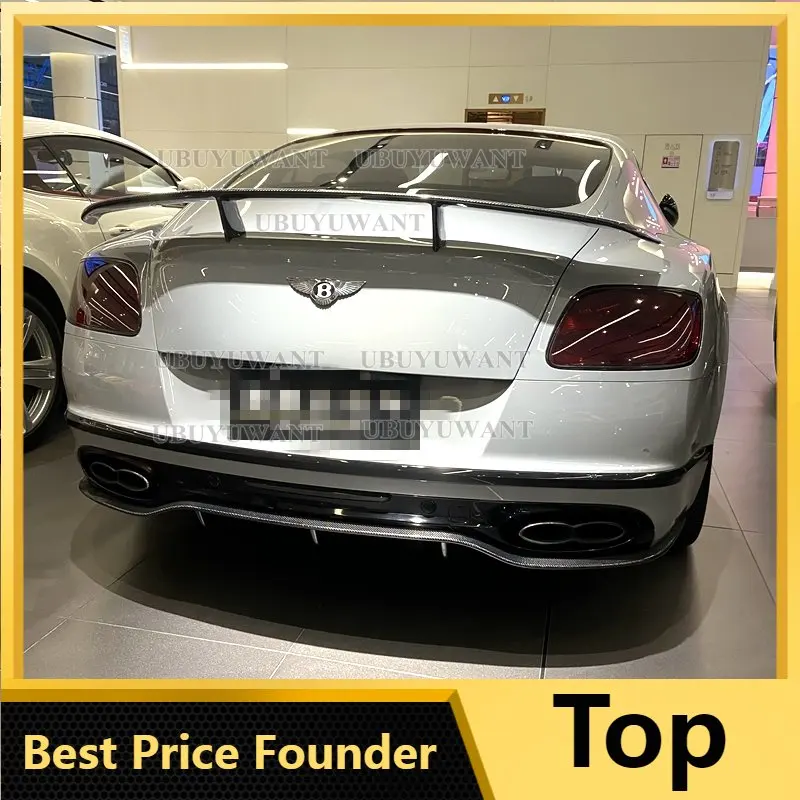 

For Bentley Continenta GT Carbon Fiber Rear Wing Trunk Lip Spoilers Bootlid Fits Coupe 2 Door V8 Supersports 2012-2018