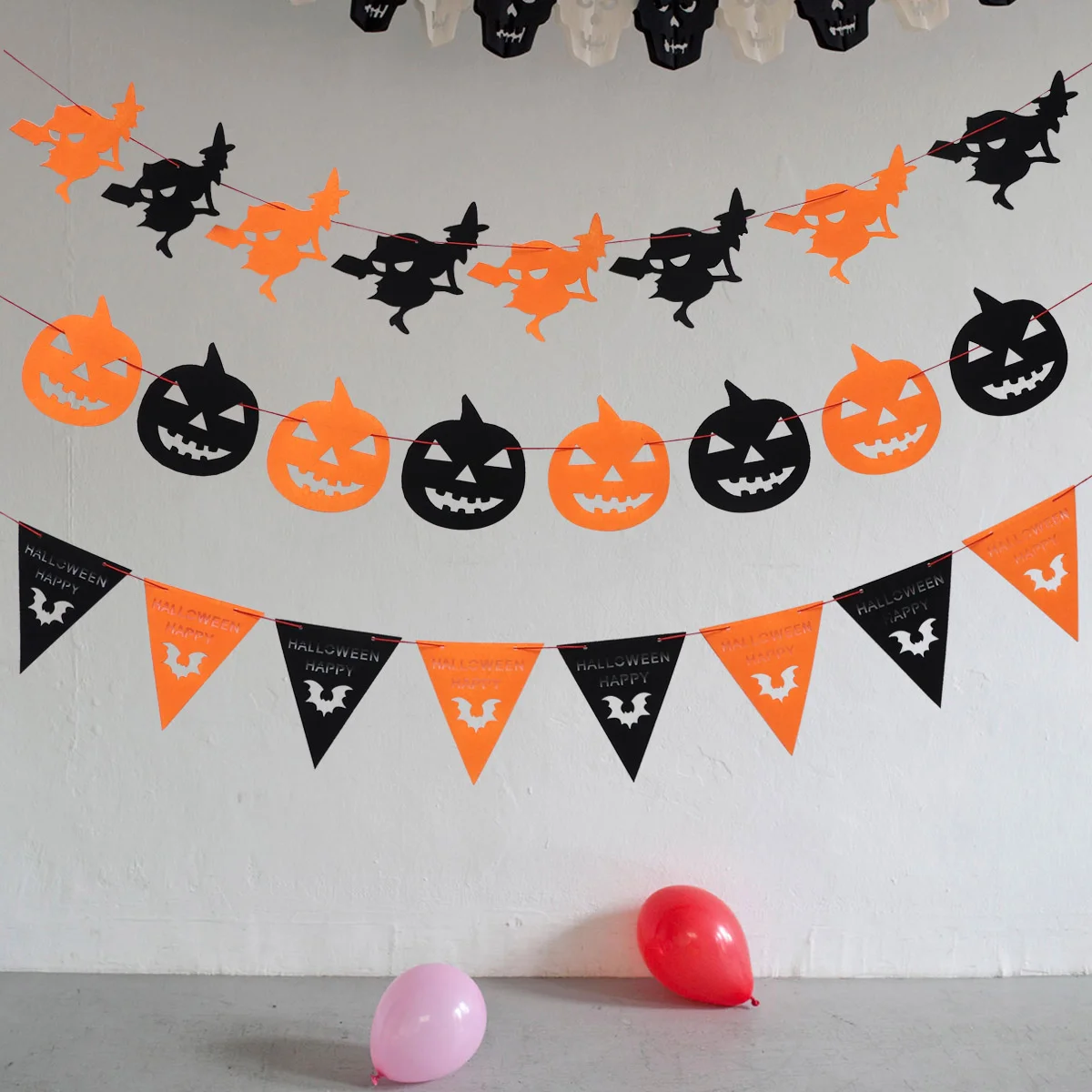 

3pcs Banner Scary Durable Colorful Safe Flag for Club Decor Shopping Mall