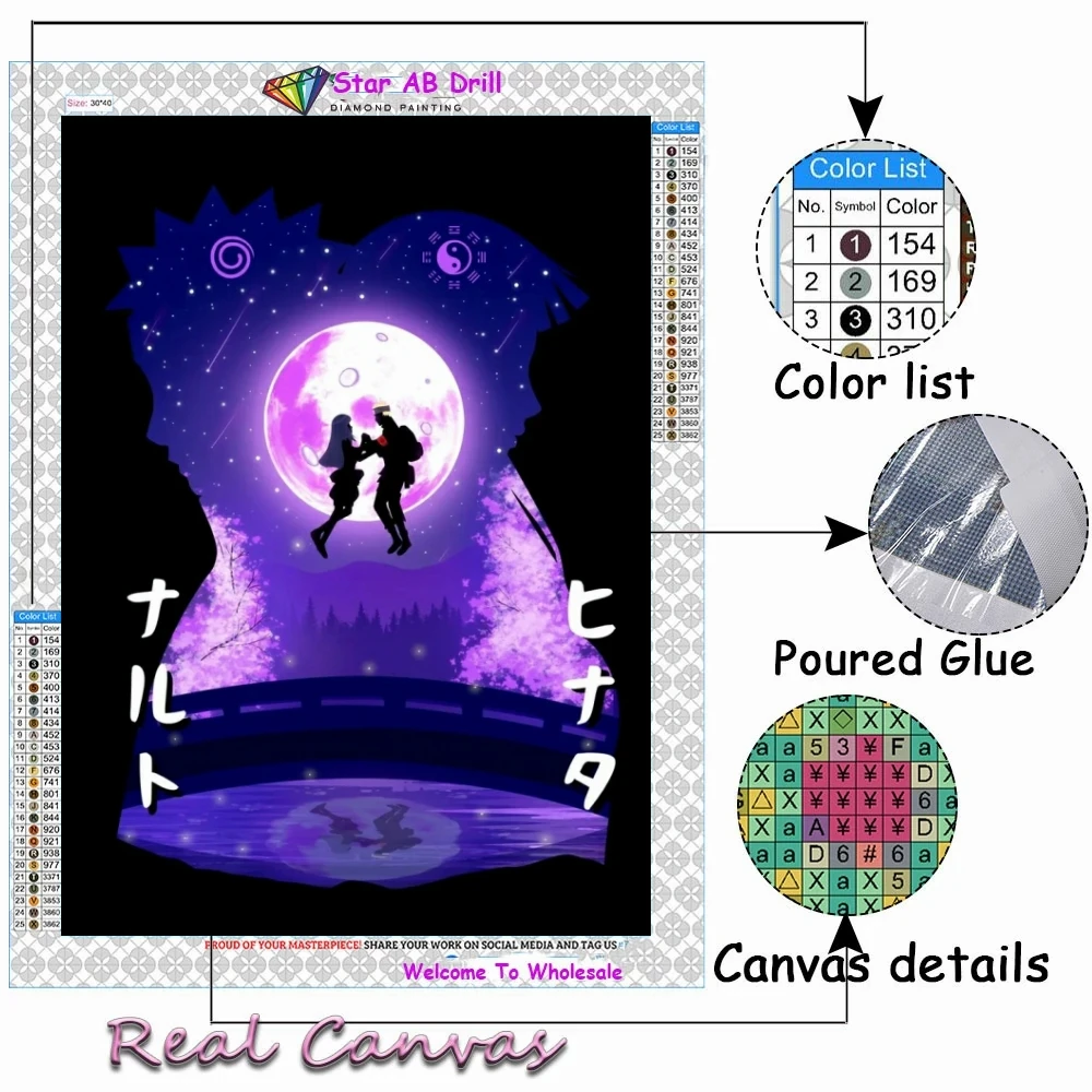 Япония Аниме Наруто 5d Diy AB Наборы алмазной живописи Мозаика Вышивка Какаши Итачи