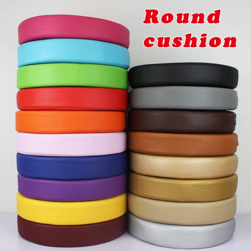 

New Synthetic Leather Round Cushion Sofa Chair Stool Seat Foam Cushion Chair Pads Office Vehicles Home Waterproof