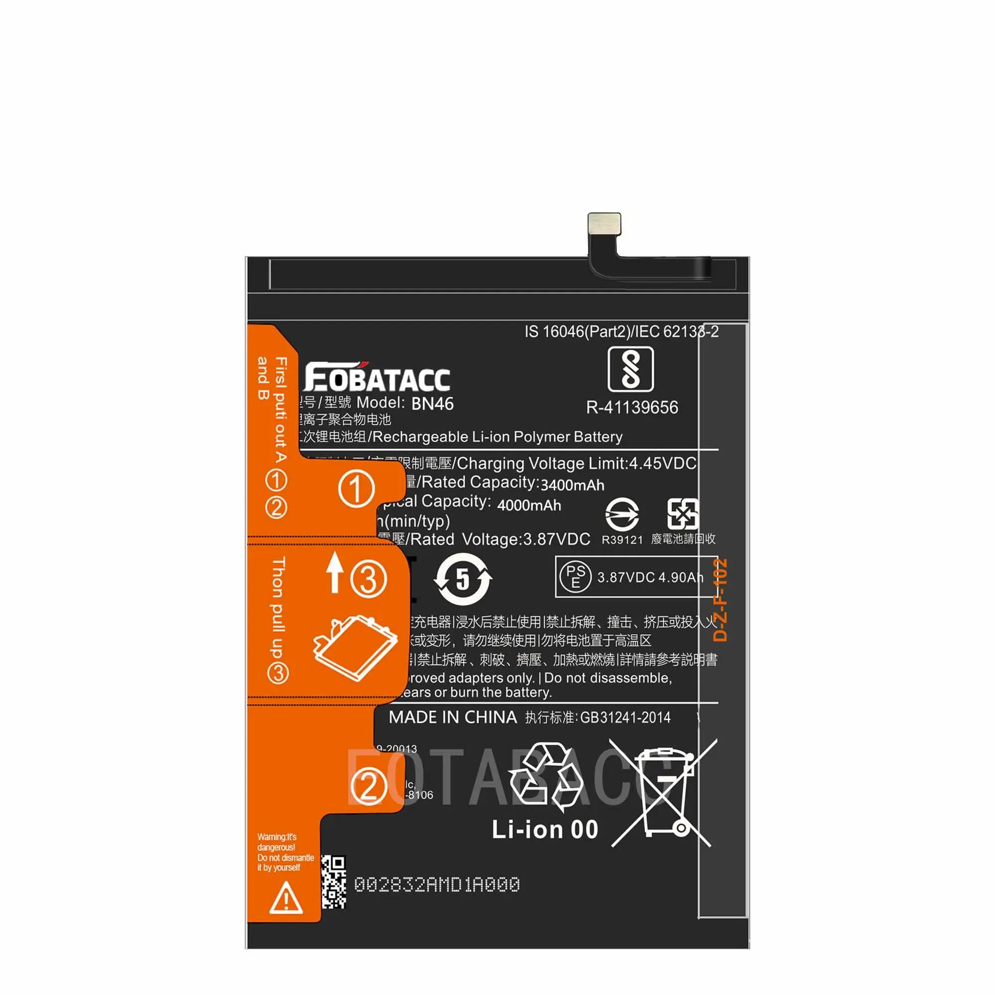 EOTABACC 100% Новый оригинальный аккумулятор BN46 длинный для XIAOMI REDMi 7/Note 8T/Note8 +